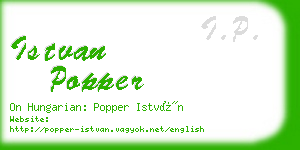 istvan popper business card